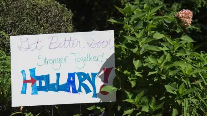 Сторонники Клинтон всячески поддерживали ее во время болезни