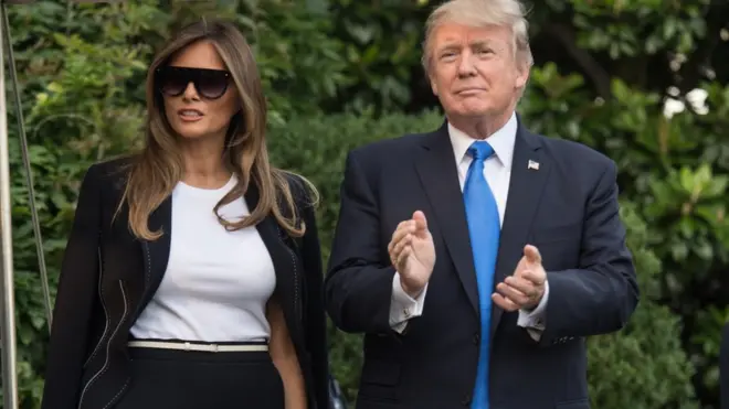 دو نالد ترامپ و ملانیا ترامپ همسرش