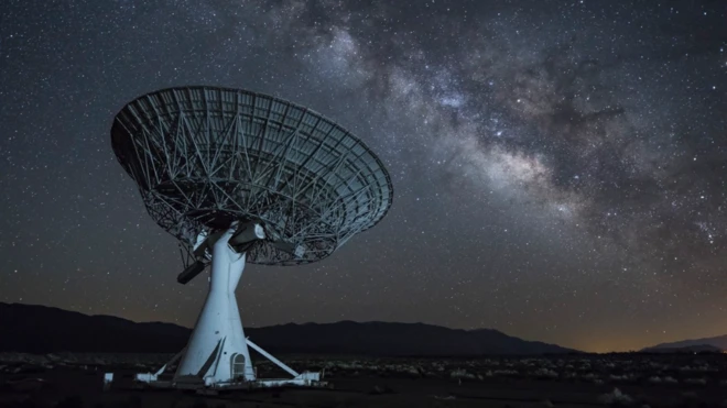 รูปจานดาวเทียมและทางช้างเผือก