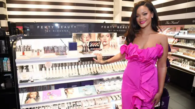 Singer turned entrepreneur Rihanna appears on the list thanks to her Fenty Beauty and Savage lingerie ranges.