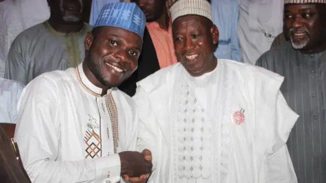 Govnor Ganduje plus Kannywood producer Producer Musa Sani