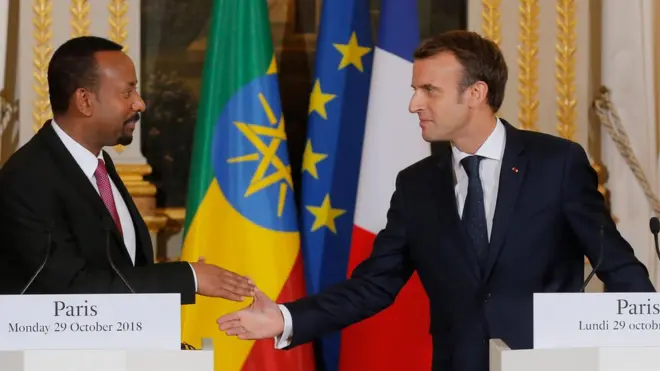 Pirezidaanti Maakroonii fi Ministira Muummee Abiy Ahmad