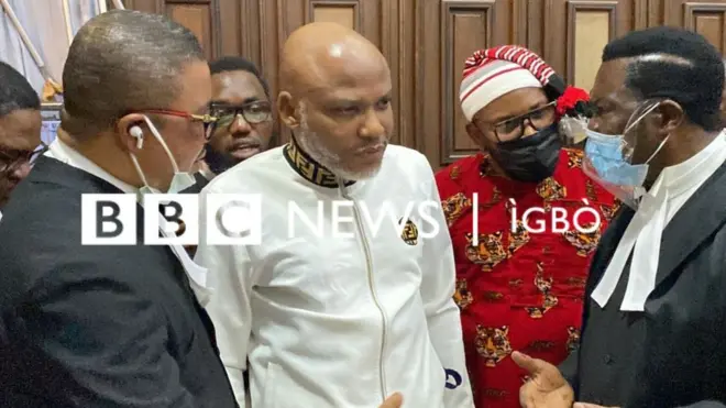 Ihe Ọkaikpe Nyako kwuru maka Nnamdi Kanu iyi uwe isiagụ bịa ụlọikpe