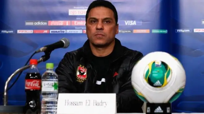 Hossam El Badry, l'entraîneur de l'équipe égyptienne d'Al Ahly a été sanctionné par la CAF.