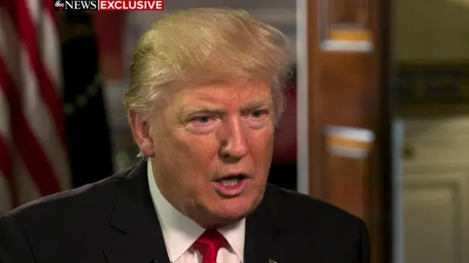 الرئيس ترامب أدلى بحديث لمحطة إيه بي سي