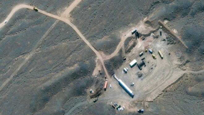 A satellite image shows Iran's Natanz nuclear facility in Isfahan, Iran, 21 October 2020