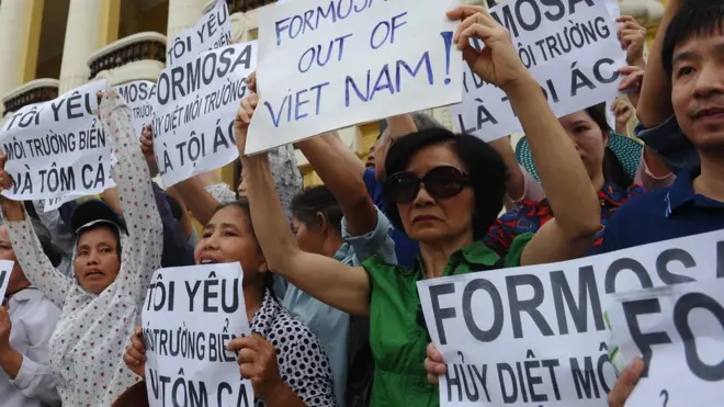 Một cuộc biểu tình phản đối Formosa ở Hà Nội năm 2016