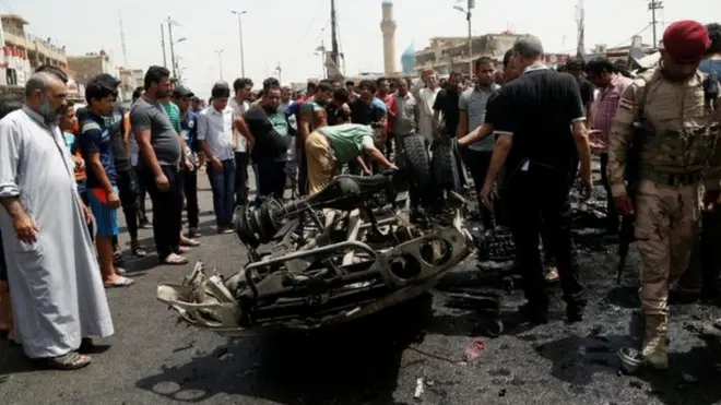 IS militants said they were behind the bombing in the mainly Shia district of Sadr City