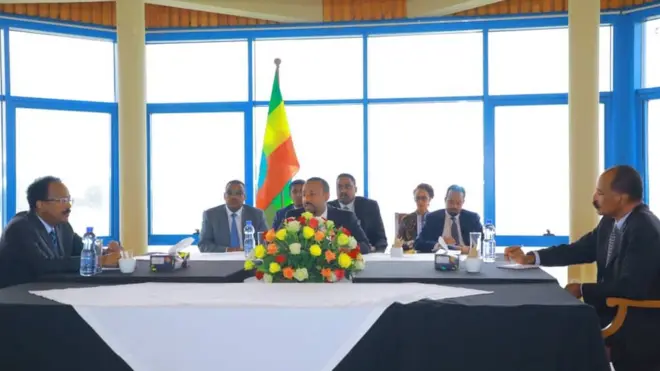 መራሕቲ ኤርትራ ኢትዮጵያን ሶማልን ኣብ ባህርዳር ኢትዯጵያ