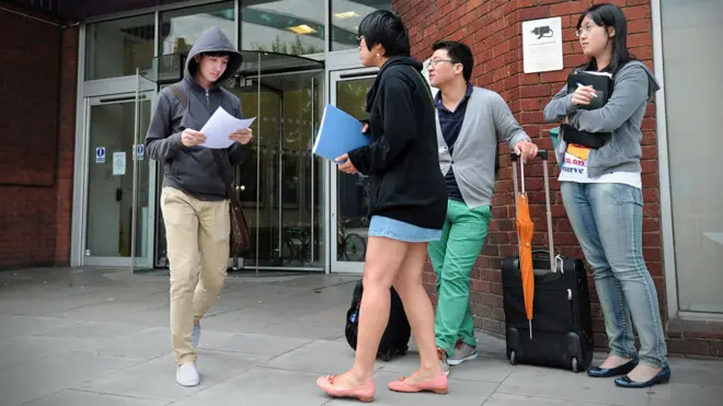 Universities say that the UK is slipping behind in attracting overseas students