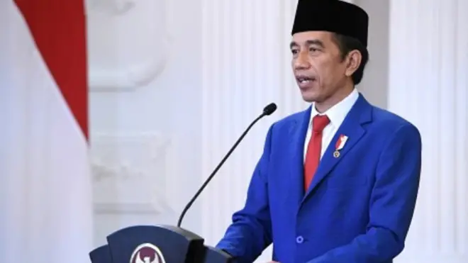 Presiden Joko Widodo menyampaikan pidato untuk ditayangkan dalam Sidang Majelis Umum ke-75 PBB secara virtual di Istana Bogor, Jawa Barat, Rabu (23/9/2020).