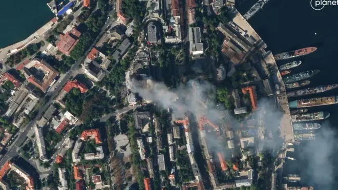 Snimak iz vazduha napada na sedište ruske mornarice