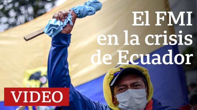 Manifestante en Ecuador