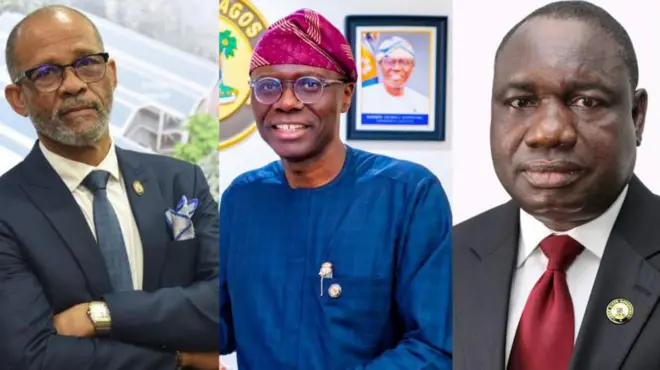 Ọjọgbọn Akin Abayọmi, Gomina Sanwo-Olu, ati Gbenga Ọmọtọshọ