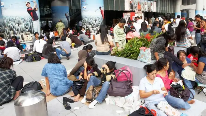 香港，女傭，市區（圖片來源：（圖片來源：Radharc Images/Alamy）
