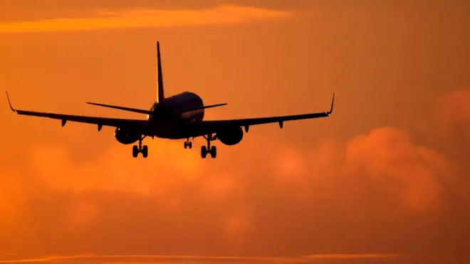 Взлетающий самолет