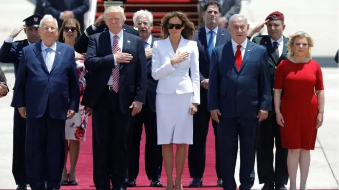 Prezident Trump və onun yoldaşı Melania-nın İsrailə səfərinin tarixi bir an olacağı düşünülür.