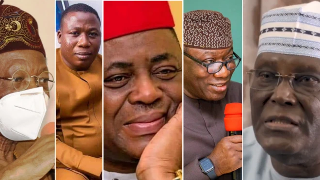 Sunday Igboho Oyo State: Igangan Fulani crisis and Ondo quit order - How Atiku, Saraki, FFK, prominent Nigerians react