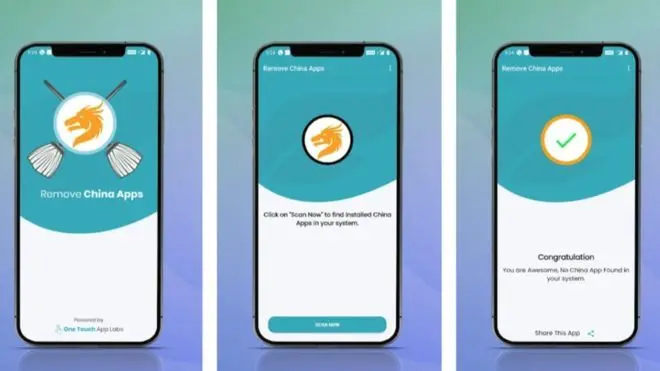“移除中国”手机应用协助用户移除手机上的中国制造手机软件（Credit: One Touch Apps）