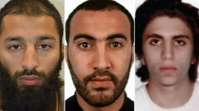 三名伦敦恐袭者之一优素福（右一）
