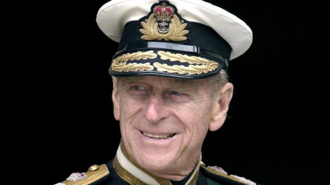 Prince Philip in naval uniform at St Paul's Cathedral for a service to mark the Golden Jubilee
