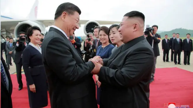 2019년 북한을 첫 방문한 시진핑 주석