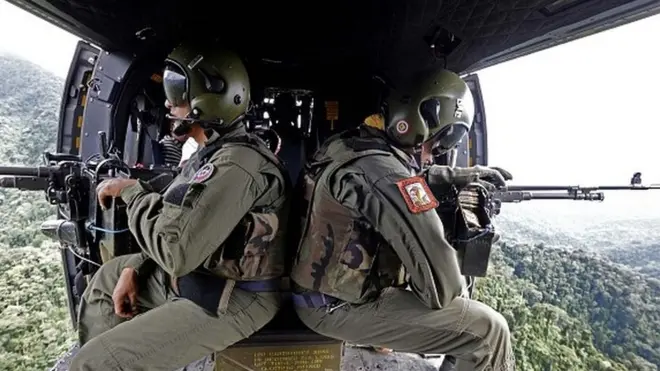 Helikopter sering digunakan di Venezuela untuk berpatroli di kawasan hutan Amazon yang sulit dijangkau (foto arsip).