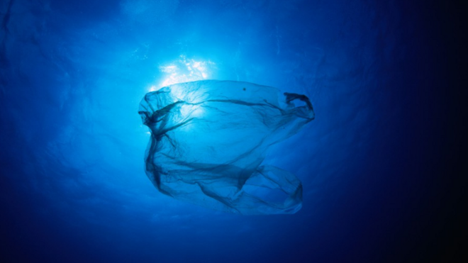 ถุงพลาสติกในมหาสมุทร