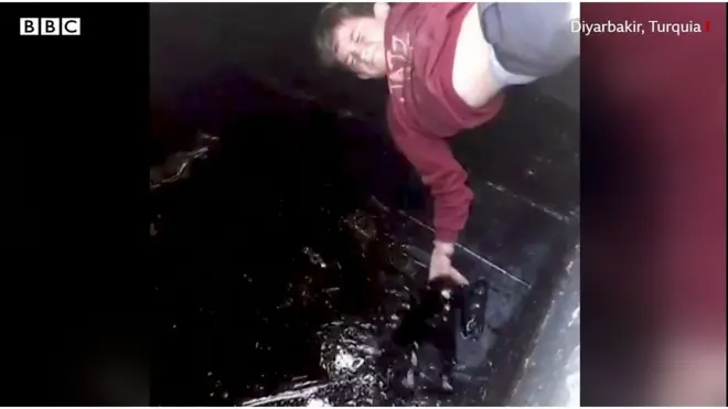 Pendurado de cabeça para baixo, menino salva animal