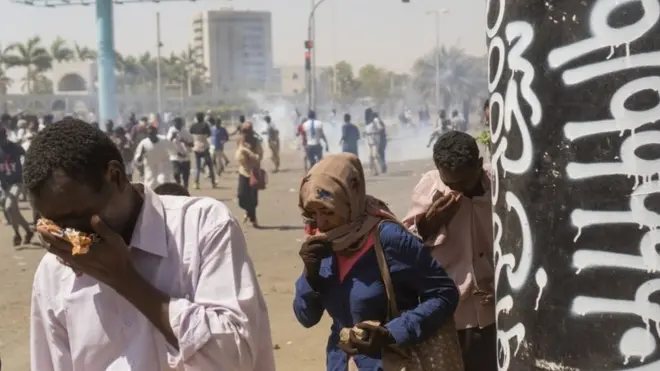 Tear gas in Khartoum