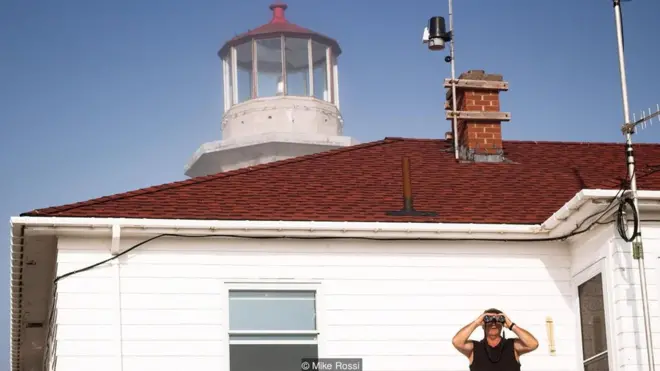 Anthony Ross vigila en Machias Seal Foto: Mike Rossi