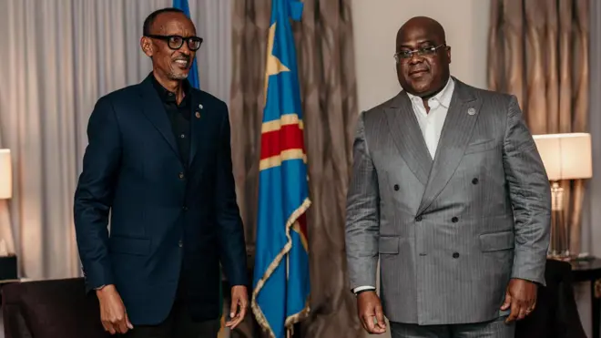 Mbere y'uko ibintu bimera nabi, mu mpera za 2021 aha Perezida Kagame na Perezida Tshisekedi bari bahuriye i Bruxelles iruhande rw'inama y'Ubumwe bw'Uburayi 