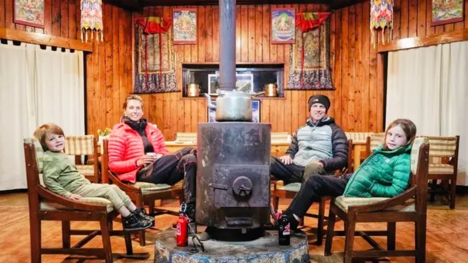 The family said they were in a beautiful setting and felt very lucky