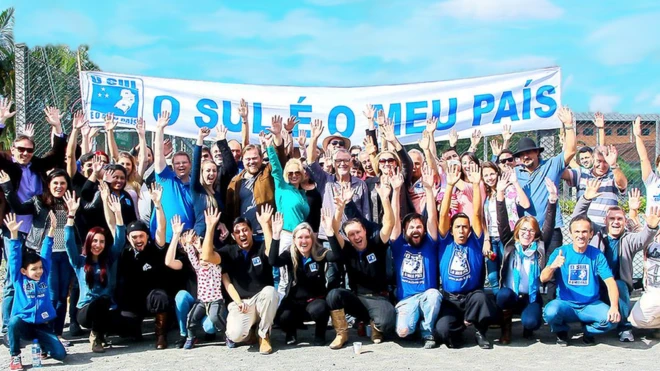 Apoiadores da separação da região sul do país (Crédito: Divulgação)