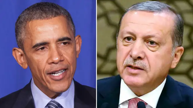 ABD Başkanı Barack Obama ve Türkiye Cumhurbaşkanı Recep Tayyip Erdoğan