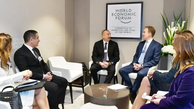 İlham Əliyev Davosda