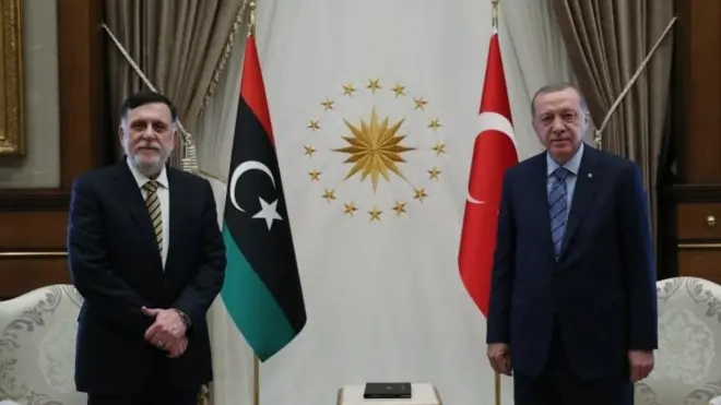 Libya Ulusal Mutabakat Hükümeti Başbakanı Fayiz Es-Serrac ve Cumhurbaşakanı Recep Tayyip Erdoğan