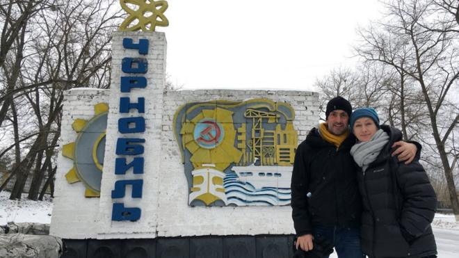 Justin and Bee Rowlatt in Chernobyl