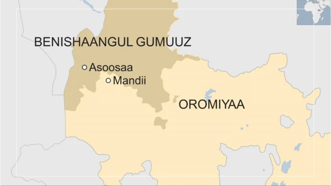 Magaalaan Daalattii Asoosaa fi Mandii gidduutti argamti