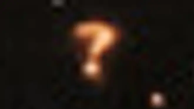 Question mark in space