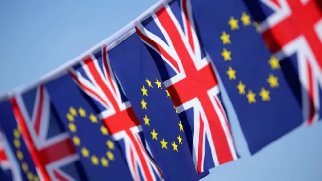 ธงสหราชอาณาจักรและธงอียู