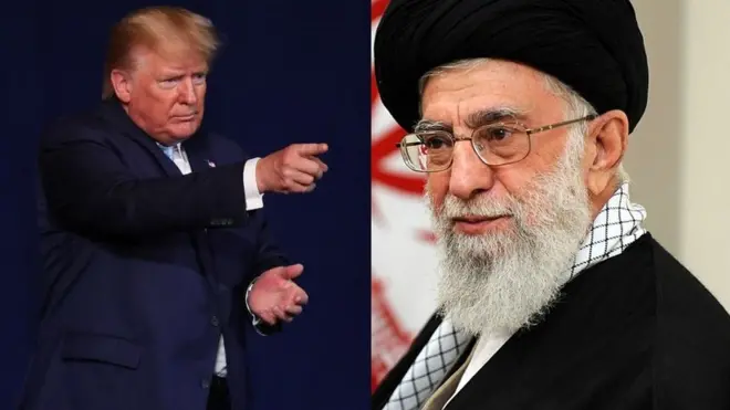 President Donald trump and Iran Supreme leader Ayatollah Ali Khamenei