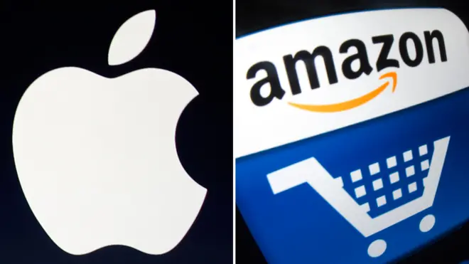 Apple ve Amazon logoları