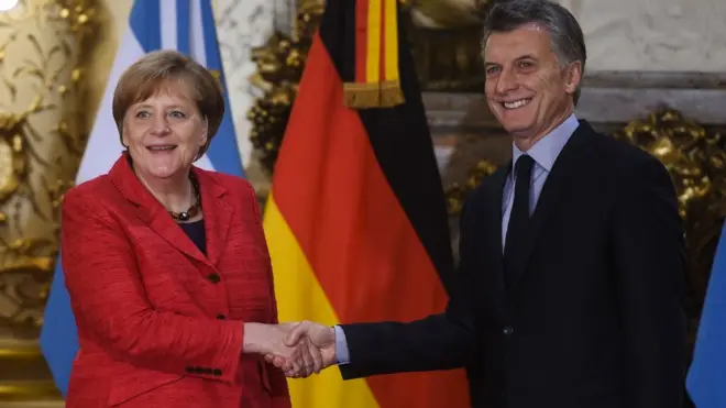 Angela Merkel disse que Macri "abriu a Argentina" e que com ele "as condições da economia argentina têm agora mais credibilidade"