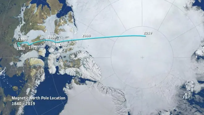 Північний магнітний полюс Землі за останні 30 років здійснив багатокілометровий "дрифт" від Канади у напрямку російського Сибіру