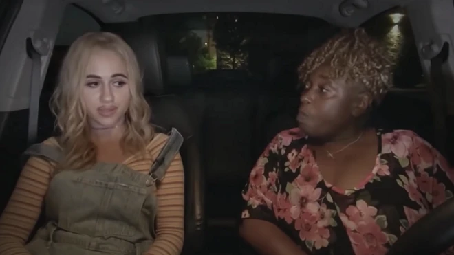 Jeanise Jones (right) has been praised for deflecting misogynistic comments during the spoof documentary