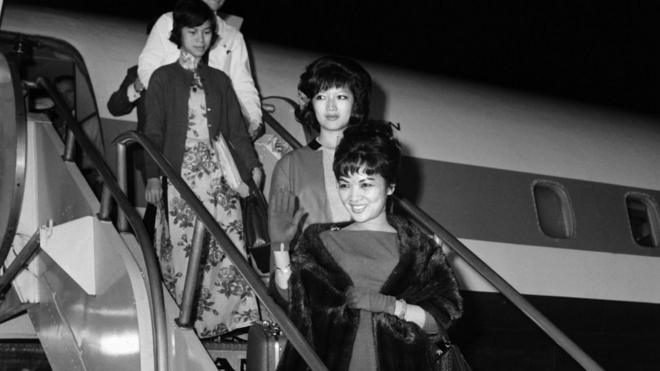 Bà Trần Lệ Xuân và con gái Ngô Đình Lệ Thủy thăm Mỹ khi xảy ra vụ đảo chánh tháng 11/1963