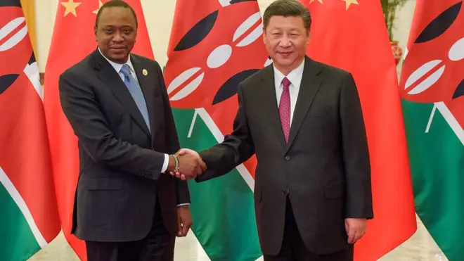 Rais Uhuru Kenyatta na Rais wa China Xi Jinping