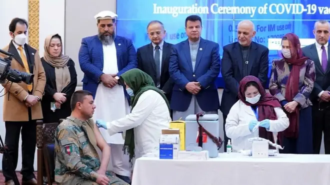 آغاز روند واکسیناسیون کرونا در افغانستان