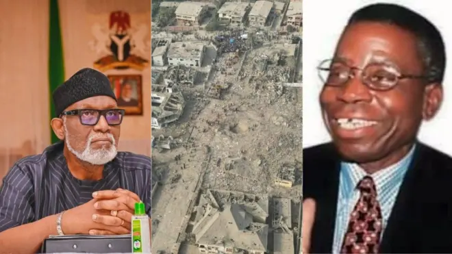 Aworan Akeredolu, ibi ti ibugbamu ti waye ni Ibadan ati aworan Bola Ige